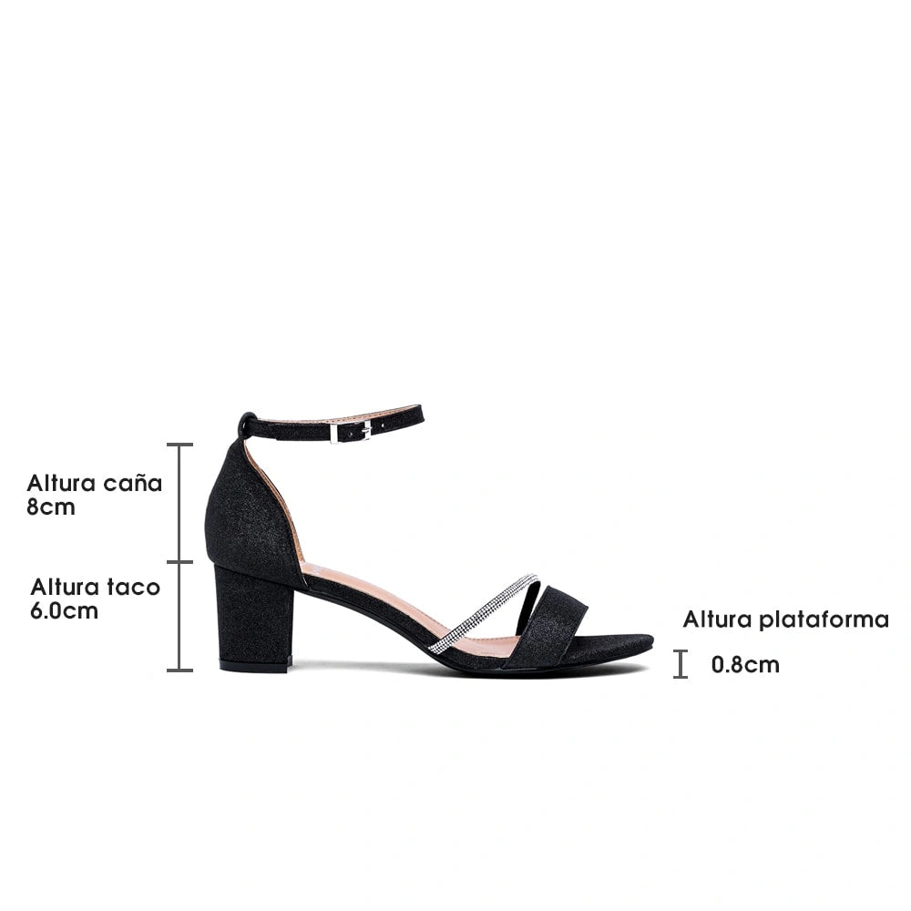 Sandalia Fiesta Mujer Dominica Negro Weide