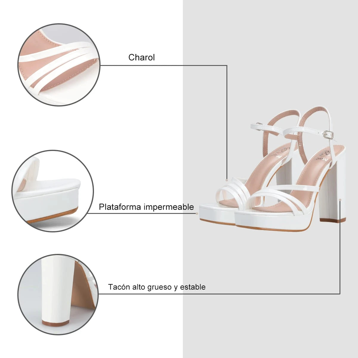 Sandalias Mujer Zulema Blanco Weide