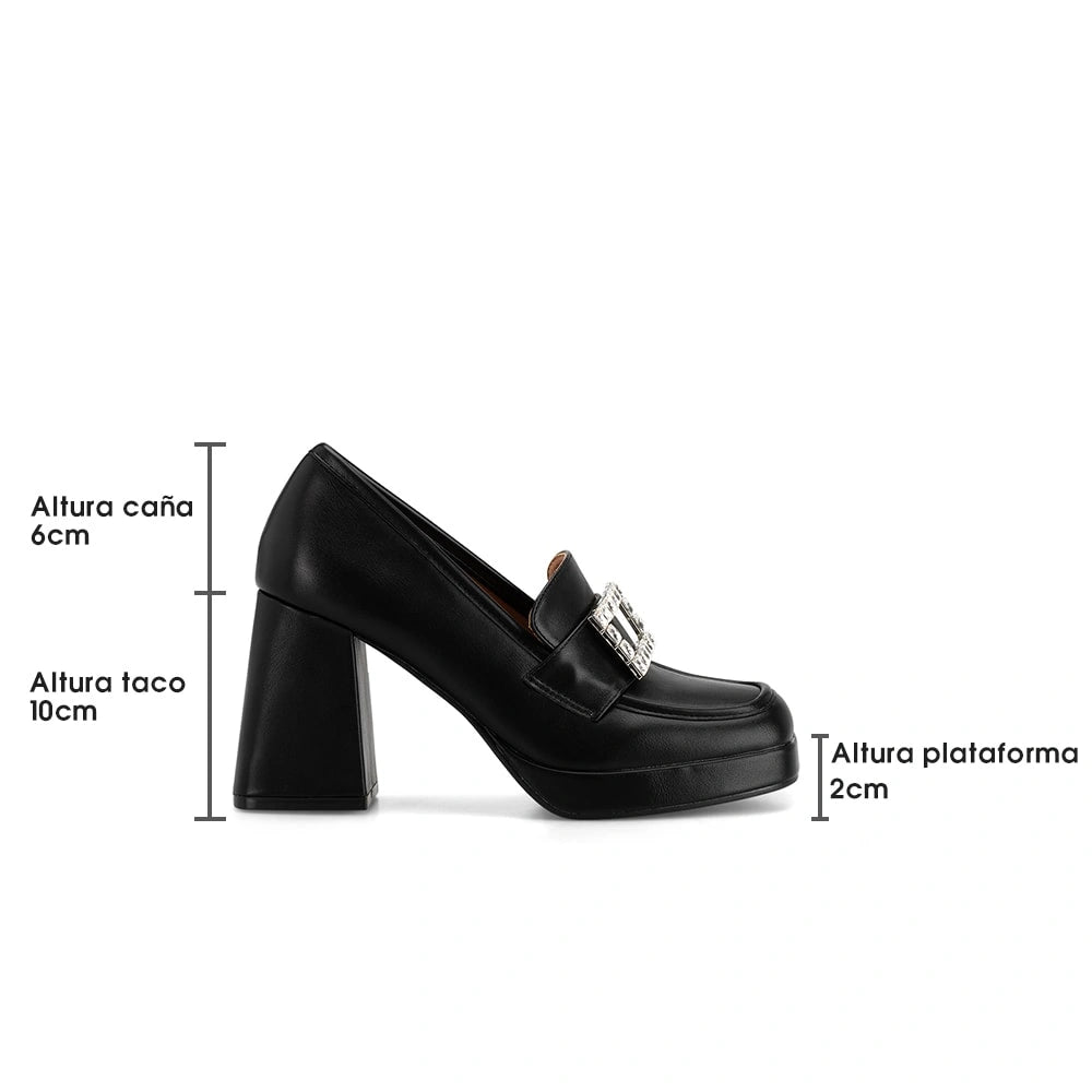 Mocasin Mujer Guillermina Negro Weide