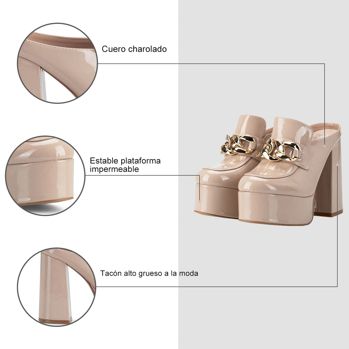 Mocasin Mujer Belen Beige Weide