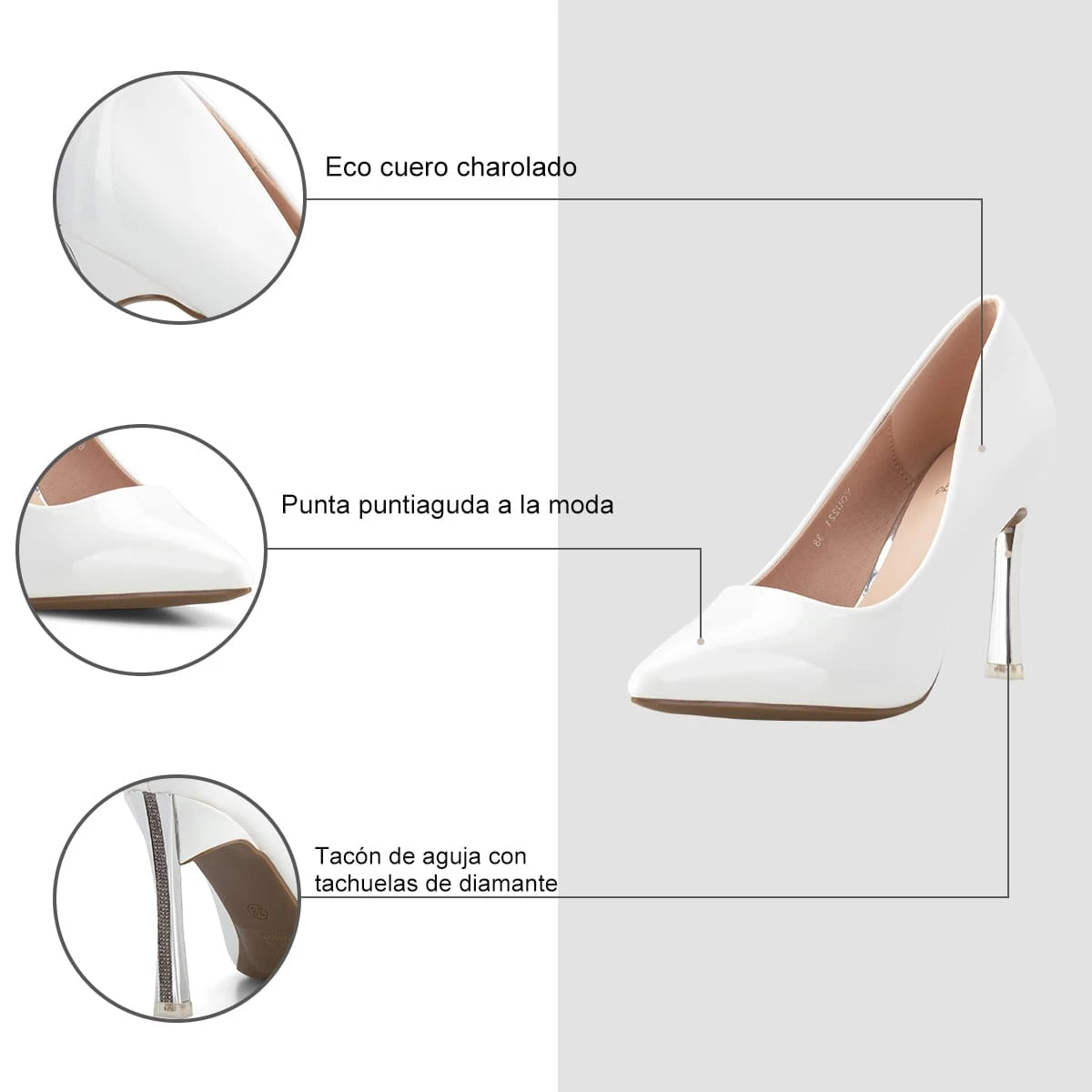 Zapatos Taco Mujer Filomena Blanco Weide