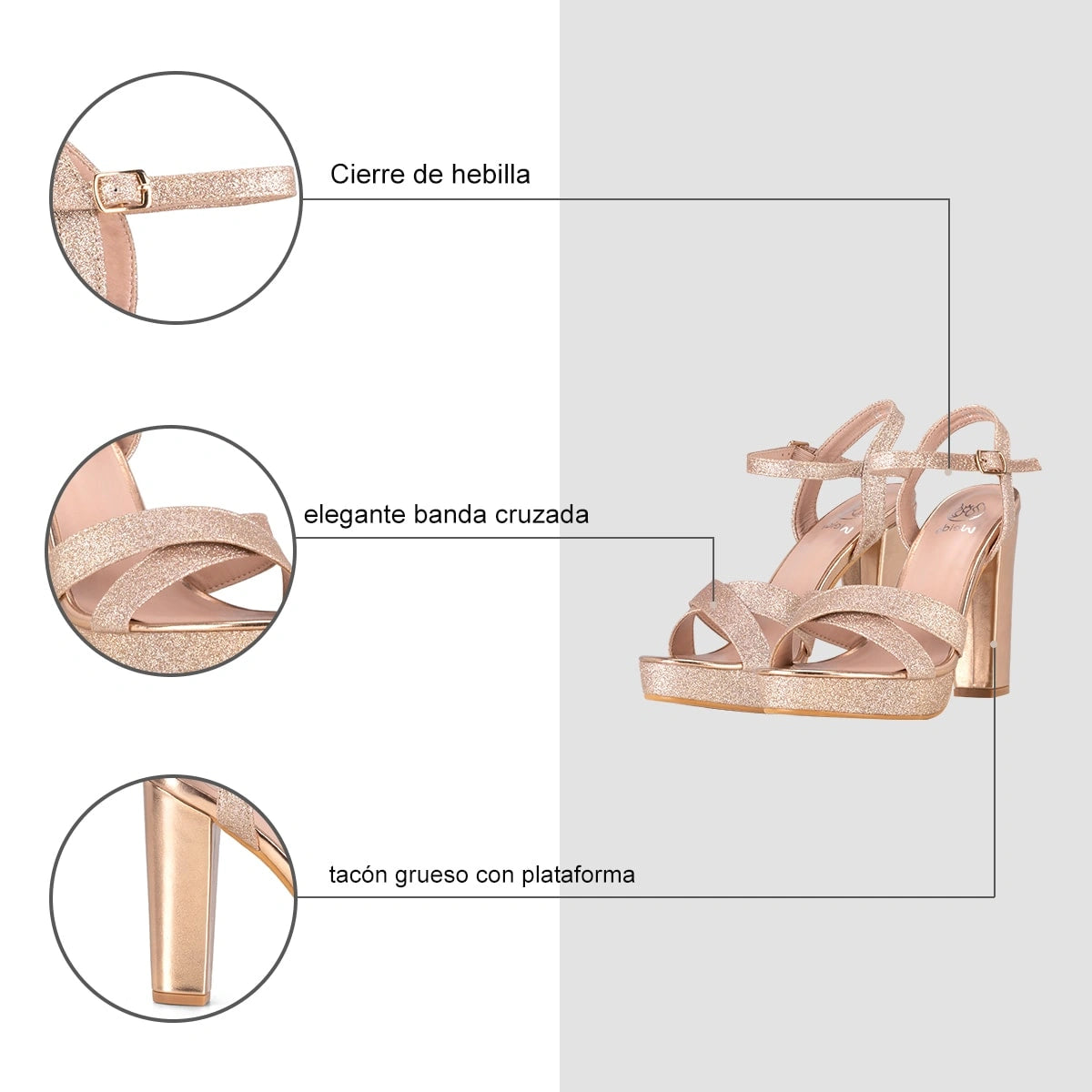 Sandalias Mujer Judith Champan Weide