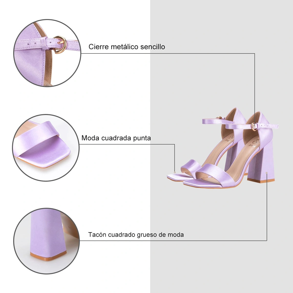 Sandalias Mujer Gisela Morado Weide
