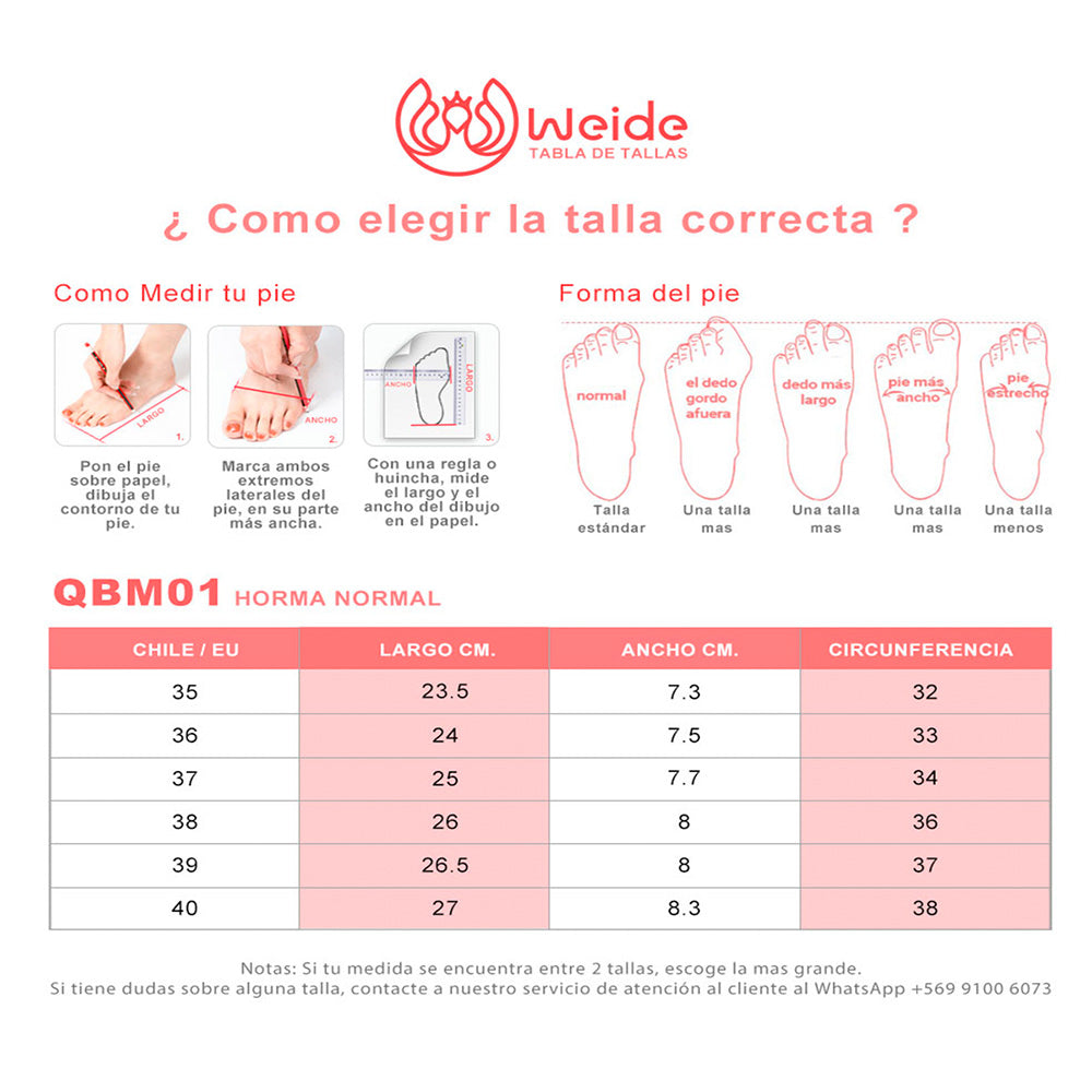 BOTAS TACO MUJER NEGRO WEIDE QBM01