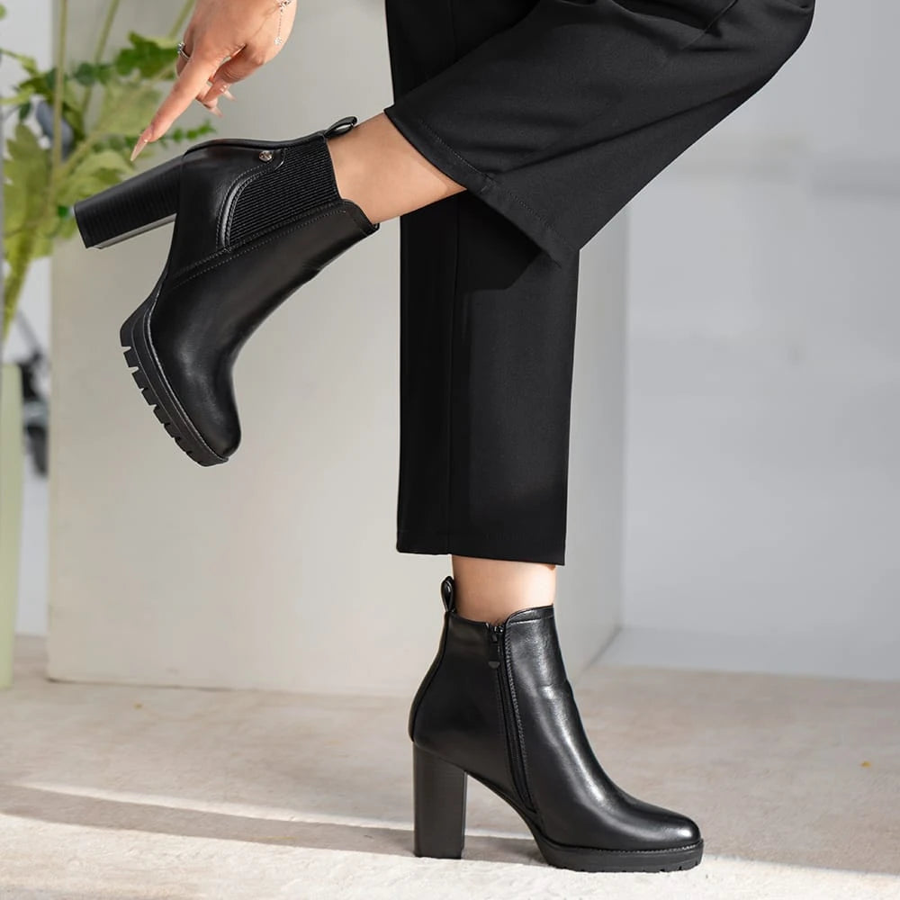 BOTINES TACO MUJER NEGRO WEIDE QBM06