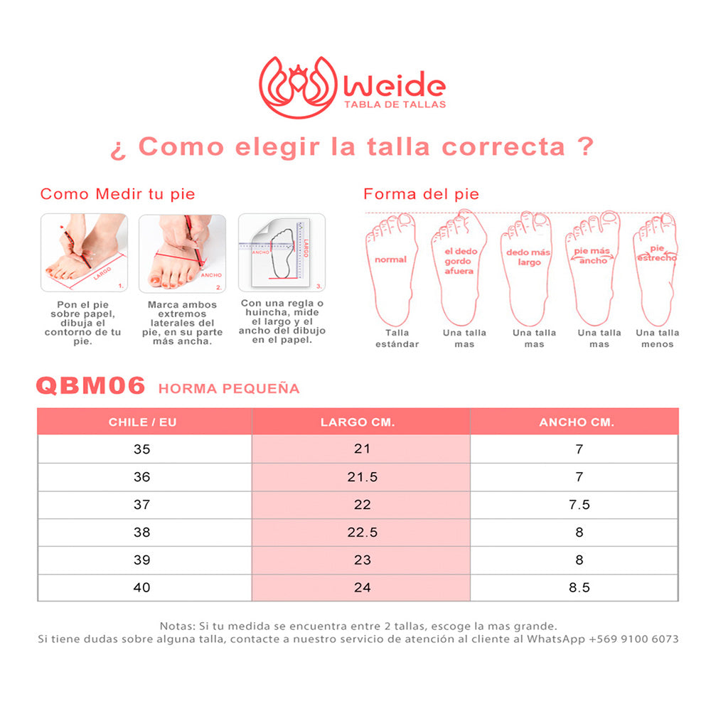 BOTINES TACO MUJER NEGRO WEIDE QBM06