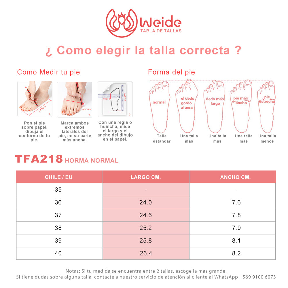 Botínes Plataforma Mujer Outdoor Pu Weide TFA218