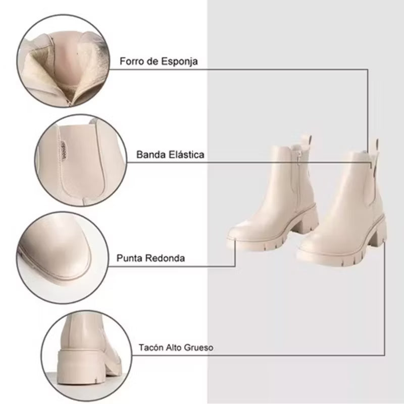 Botin Mujer Adriana Beige Weide