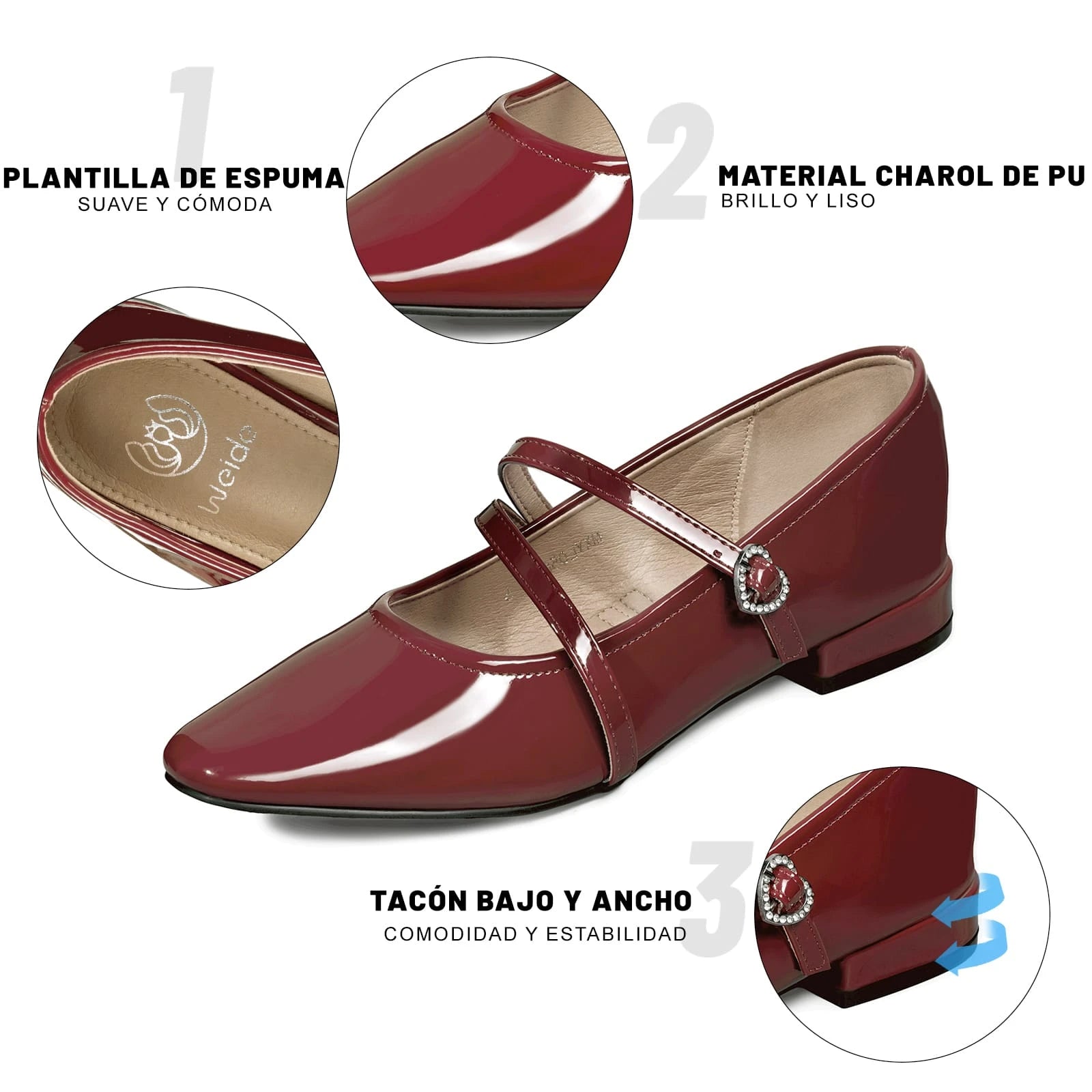 ZAPATOS MARY JANE MUJER WEIDE YL050