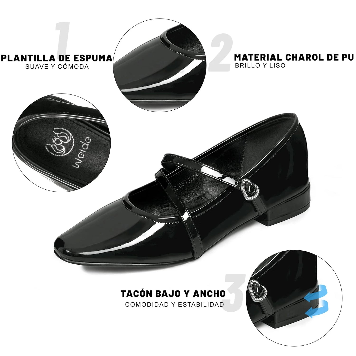 ZAPATOS MARY JANE MUJER WEIDE YL050