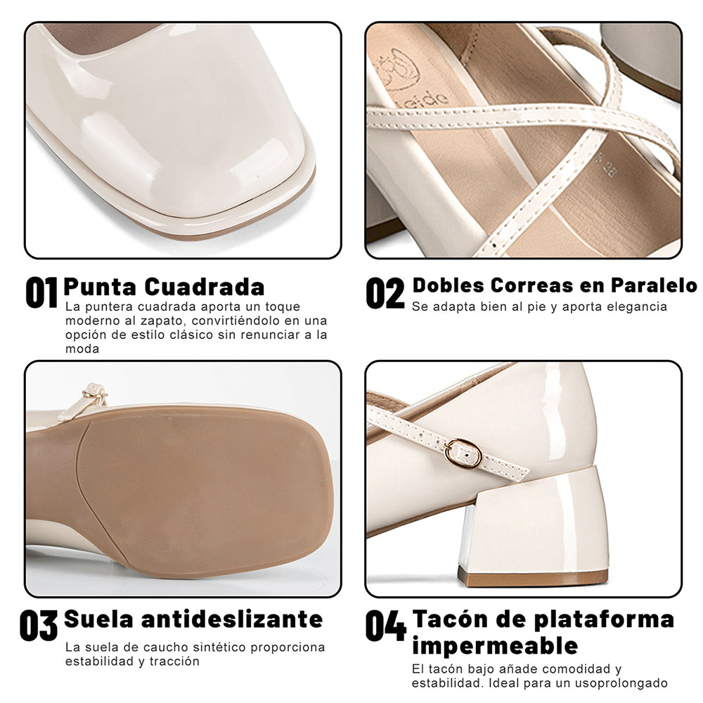 ZAPATOS MARY JANE MUJER BEIGE WEIDE YL65