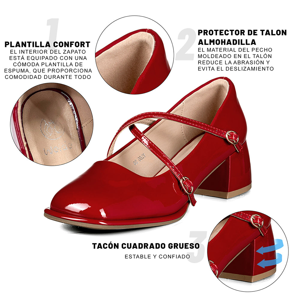 ZAPATOS MARY JANE MUJER BURDEO WEIDE YL65