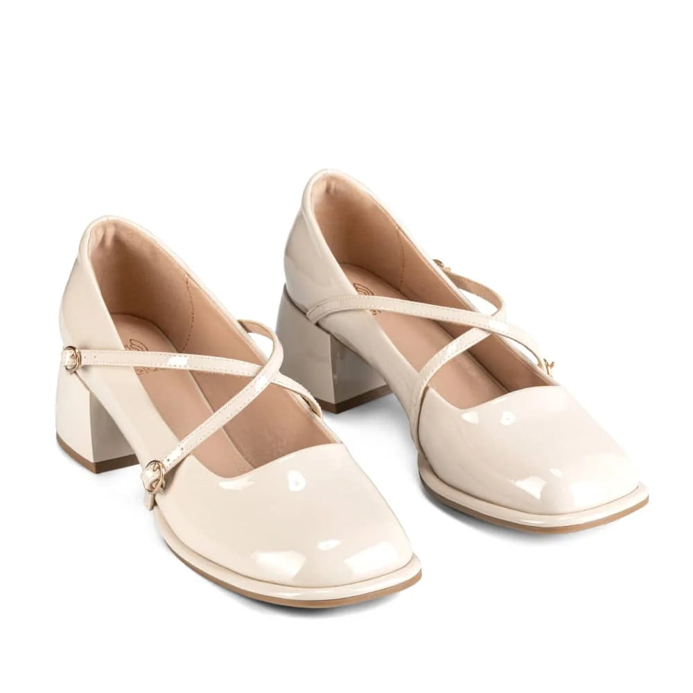 ZAPATOS MARY JANE MUJER BEIGE WEIDE YL65