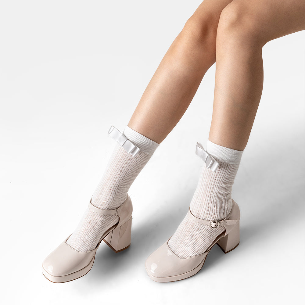 ZAPATOS MARY JANE MUJER BEIGE WEIDE YL85