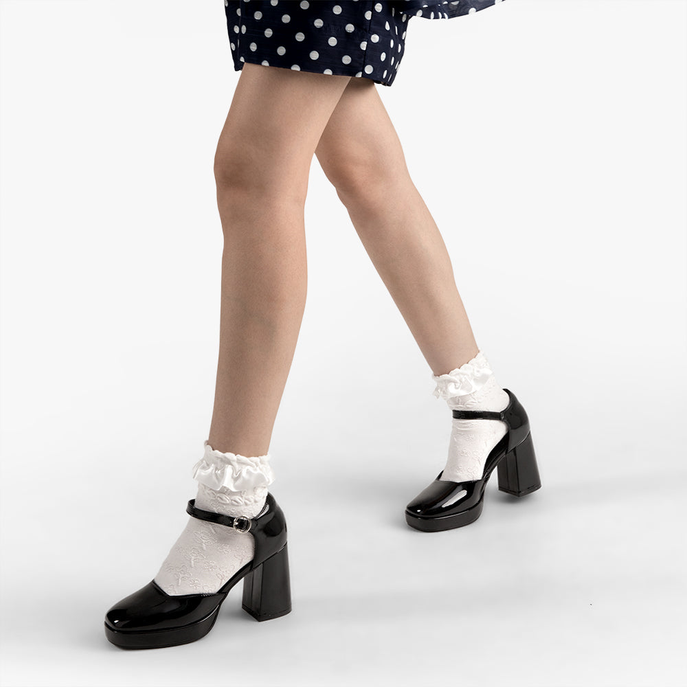 ZAPATOS MARY JANE MUJER NEGRO WEIDE YL85