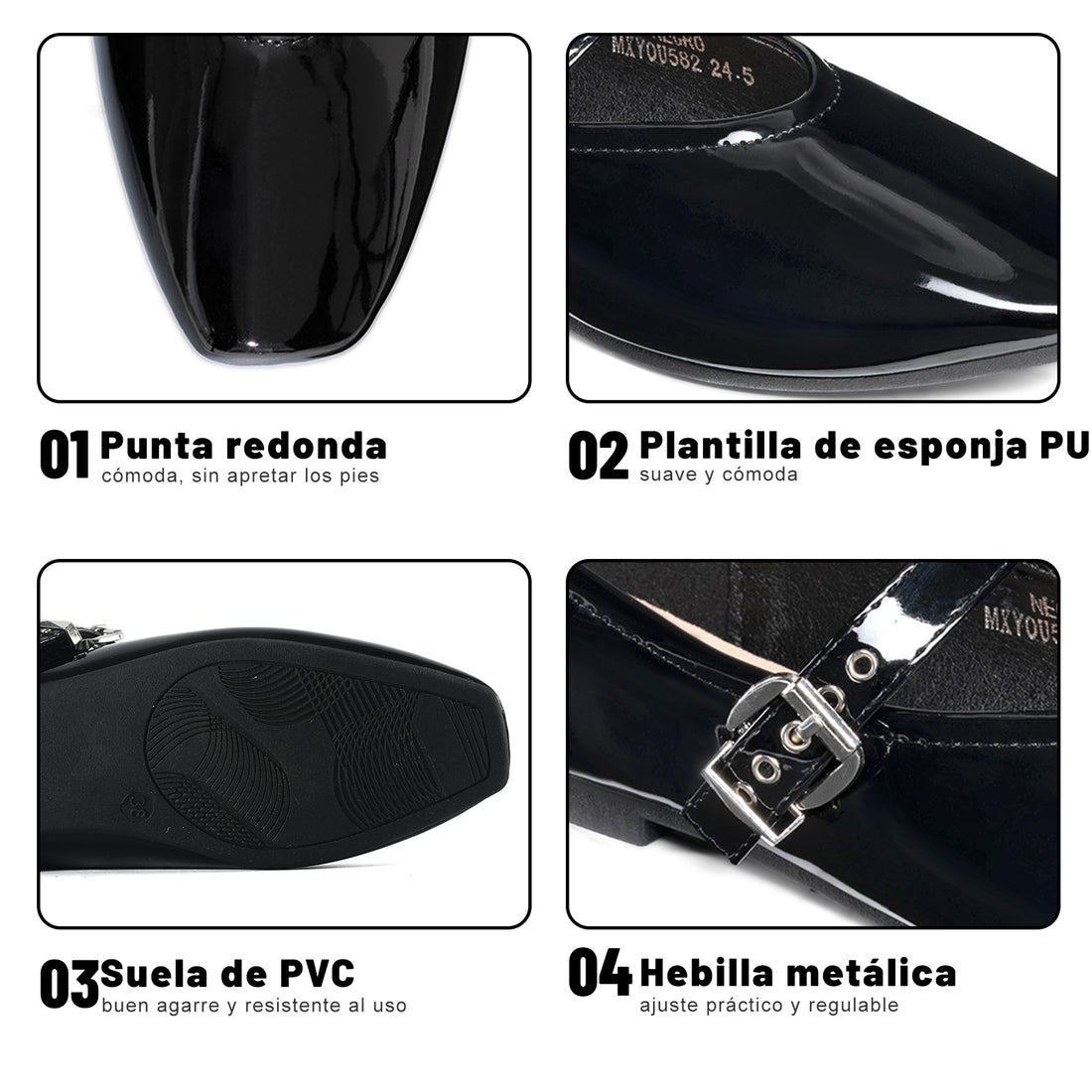 YOU582 Negro datos del producto 1