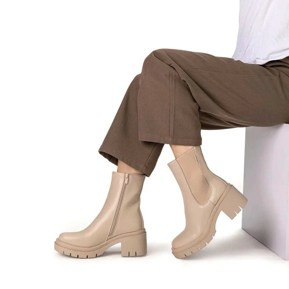 BOTINES TACO MUJER BEIGE WEIDE ZS22