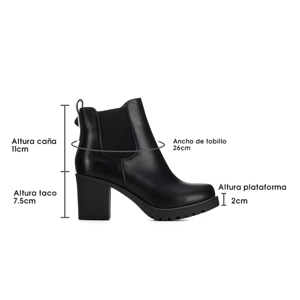 BOTINES TACO MUJER NEGRO WEIDE ZS37