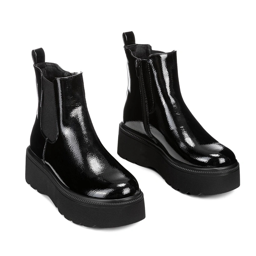 BOTINES PLATAFORMA MUJER NEGRO WEIDE ZS38