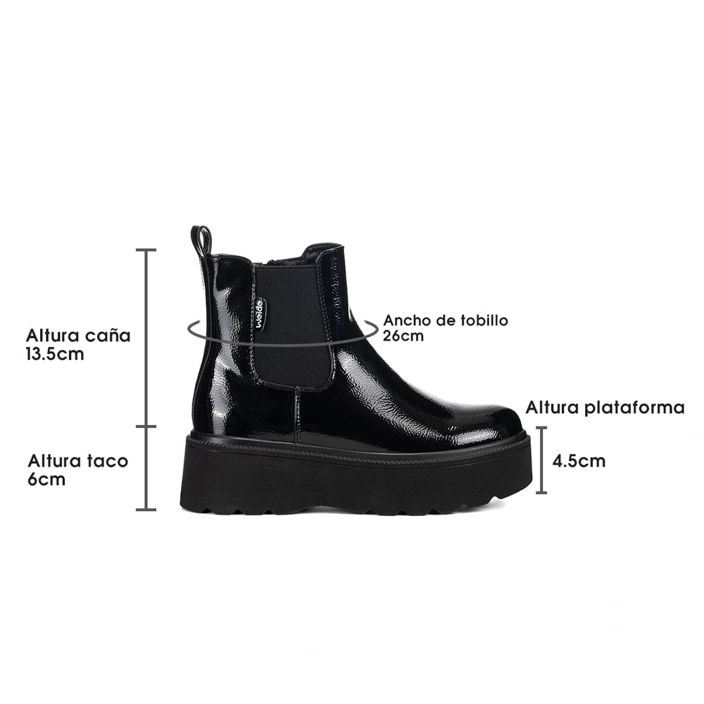 BOTINES PLATAFORMA MUJER NEGRO WEIDE ZS38