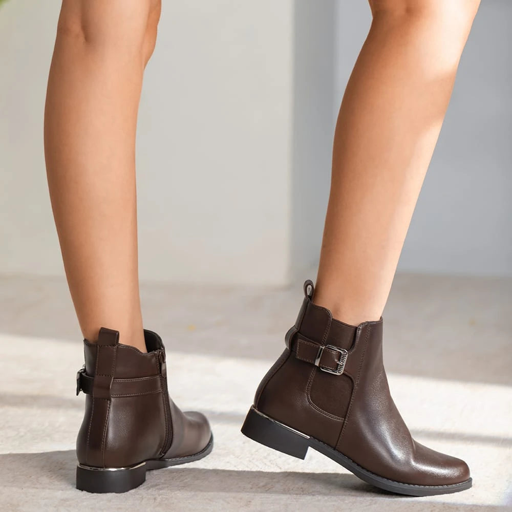 BOTINES PLATAFORMA MUJER MARRON WEIDE ZS51