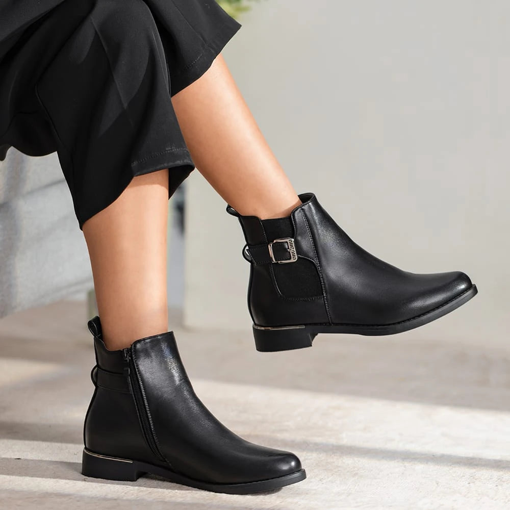 BOTINES PLATAFORMA MUJER NEGRO WEIDE ZS51