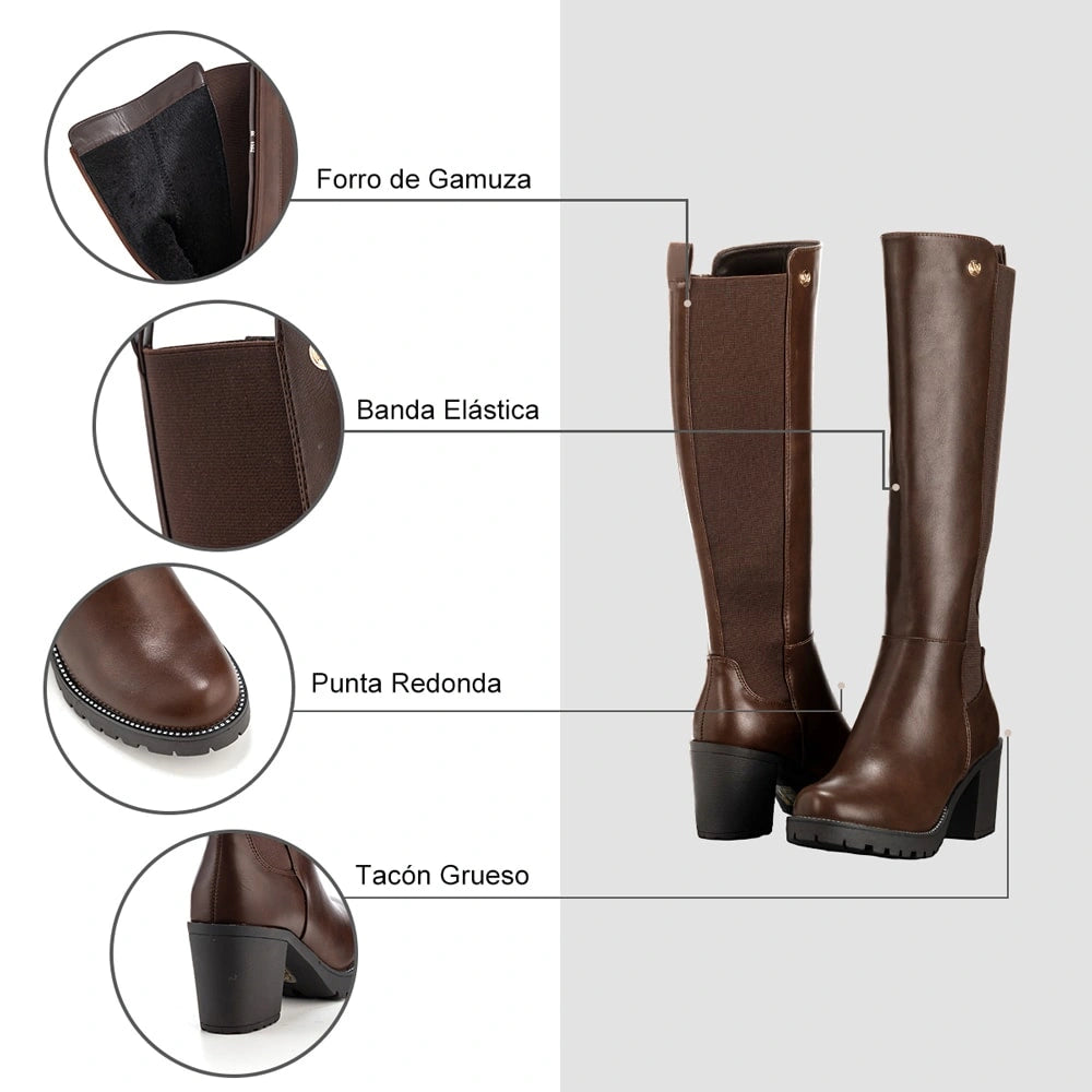 BOTAS TACO MUJER MARRON WEIDE ZS53