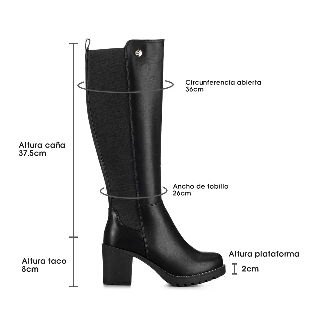 BOTAS TACO MUJER NEGRO WEIDE ZS53