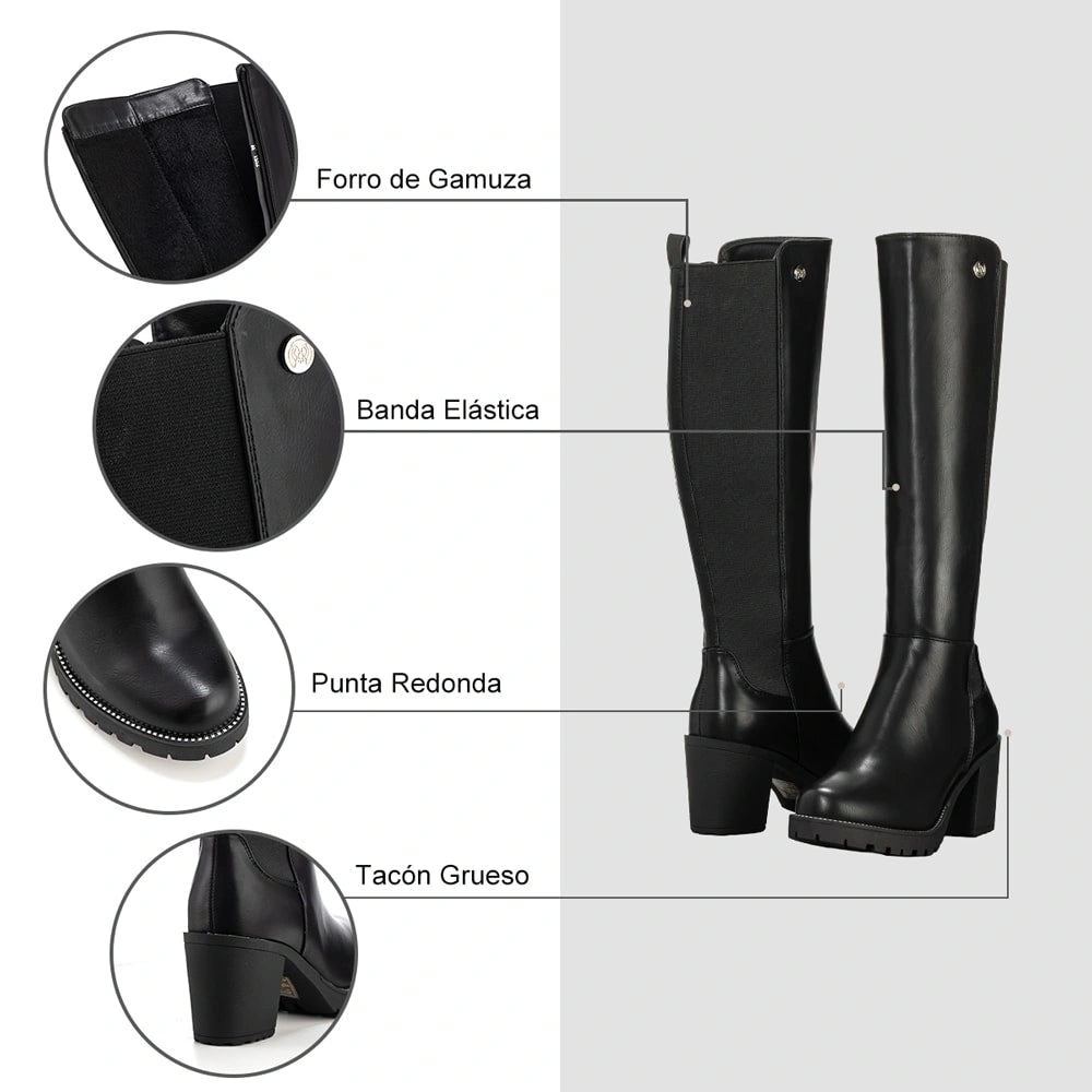 BOTAS TACO MUJER NEGRO WEIDE ZS53