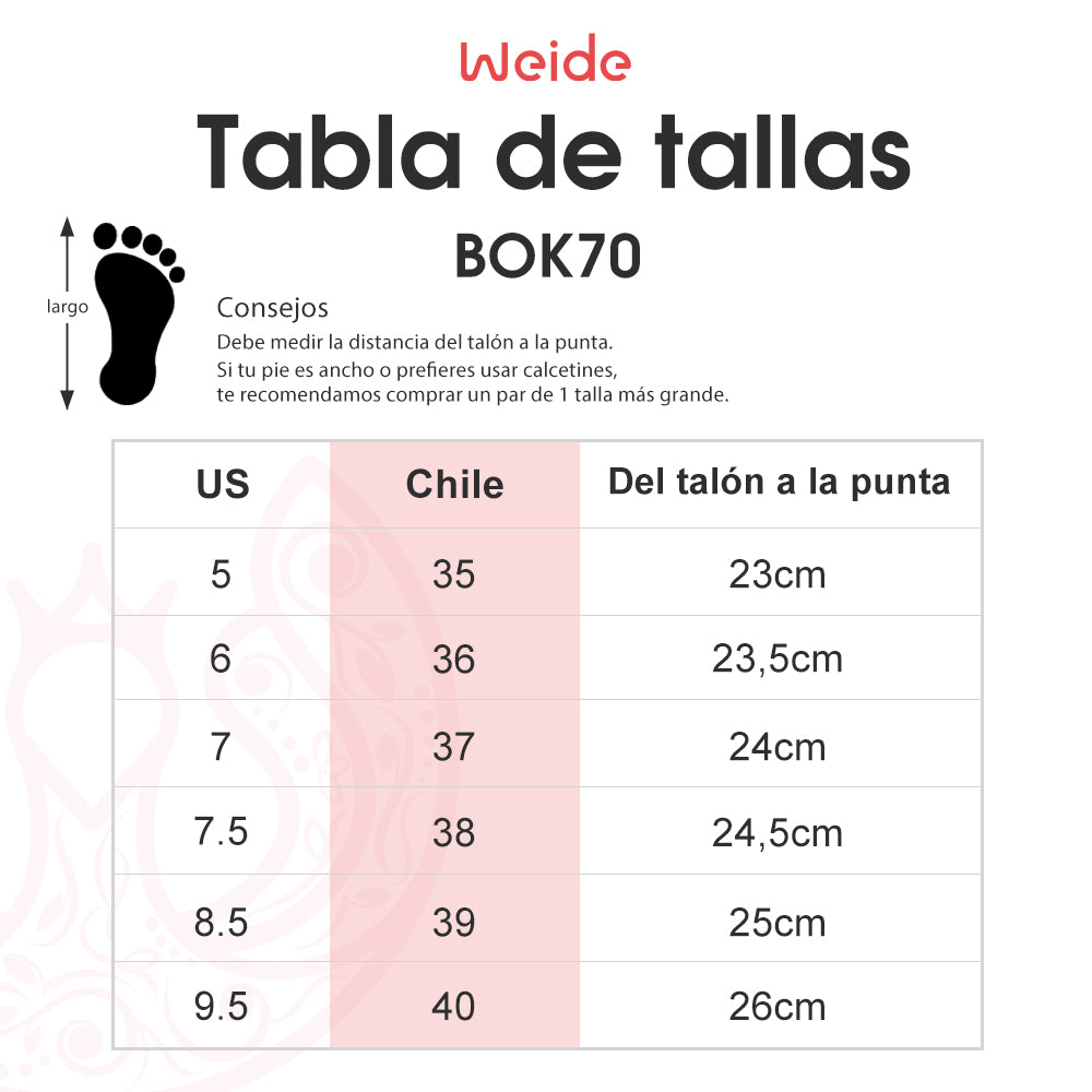 Zapatilla Fleur Negro Weide
