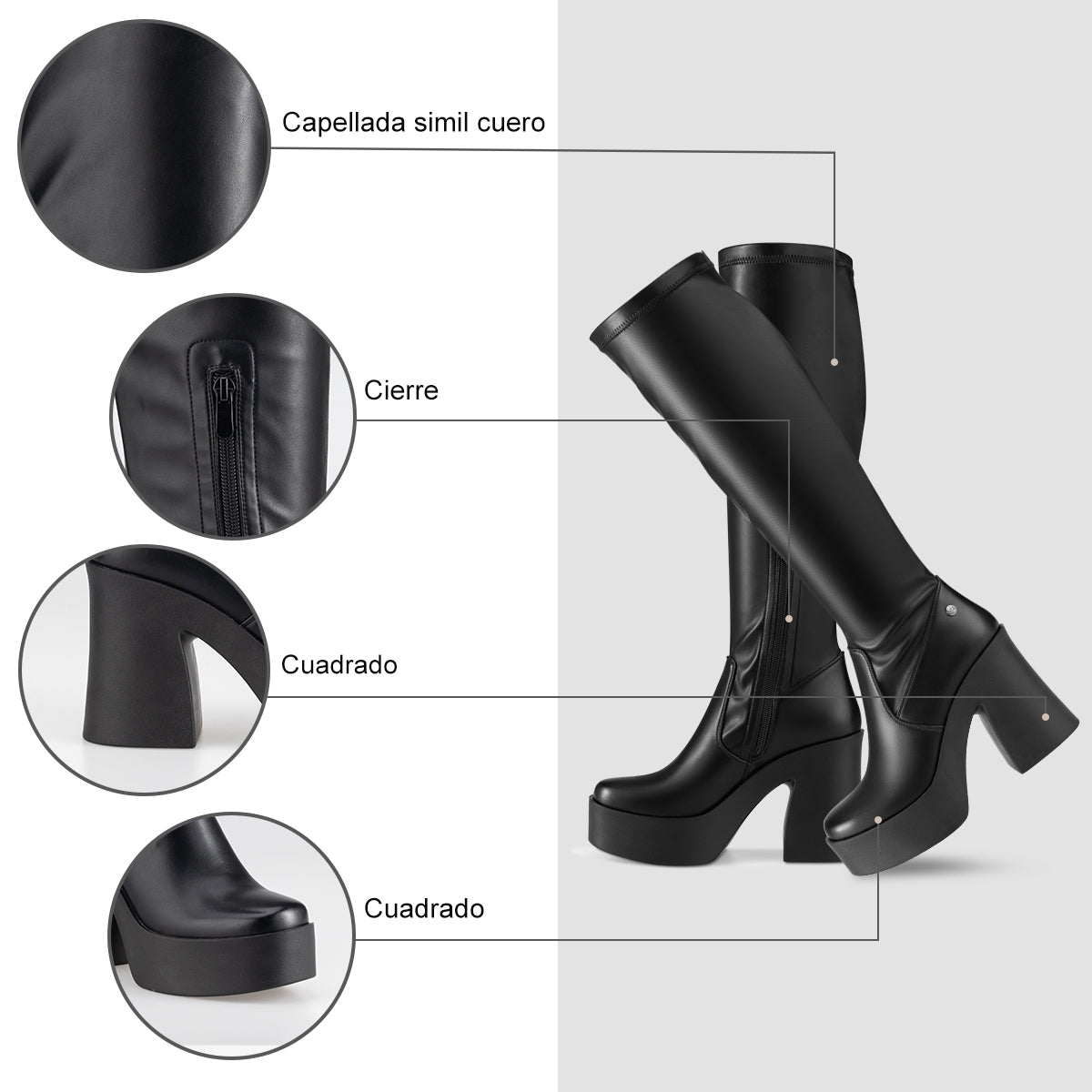 Bota Mujer Nerea Negro Weide