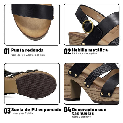 SANDALIAS MUJER TACO WEIDE JS82