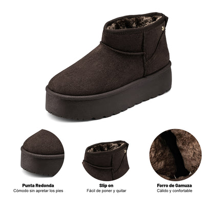 BOTAS DE NIEVE MUJER MARRON WEIDE LT123