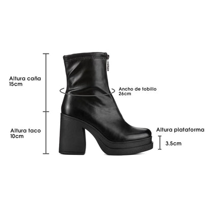 BOTINES TACO MUJER NEGRO WEIDE CZY571