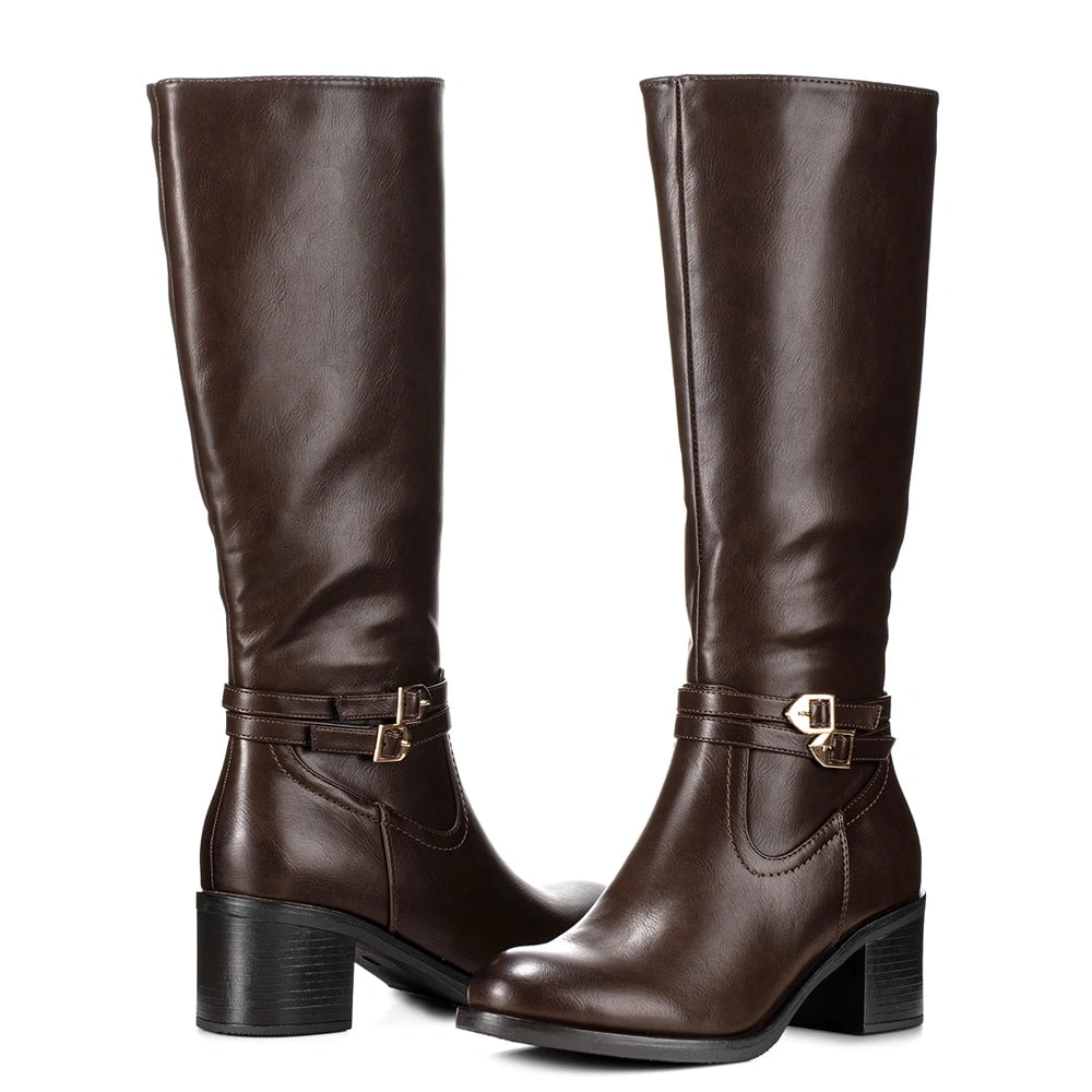 BOTAS TACO MUJER MARRON WEIDE CZY582