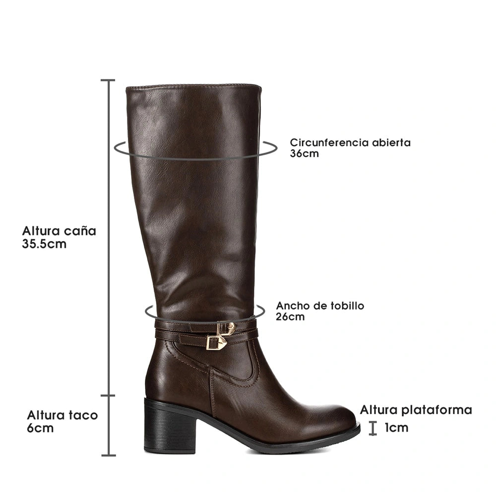 BOTAS TACO MUJER MARRON WEIDE CZY582