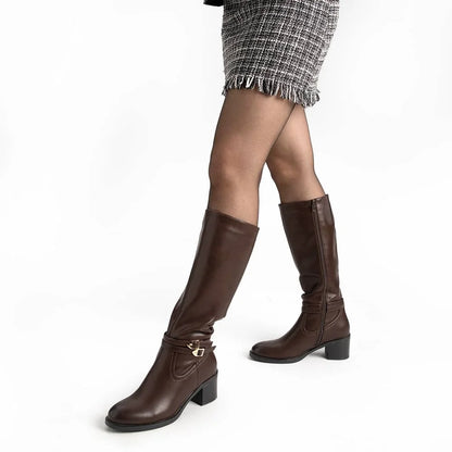 BOTAS TACO MUJER MARRON WEIDE CZY582