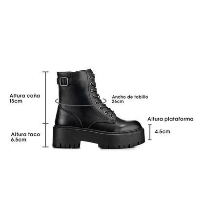 BOTINES PLATAFORMA MUJER NEGRO WEIDE CZY585