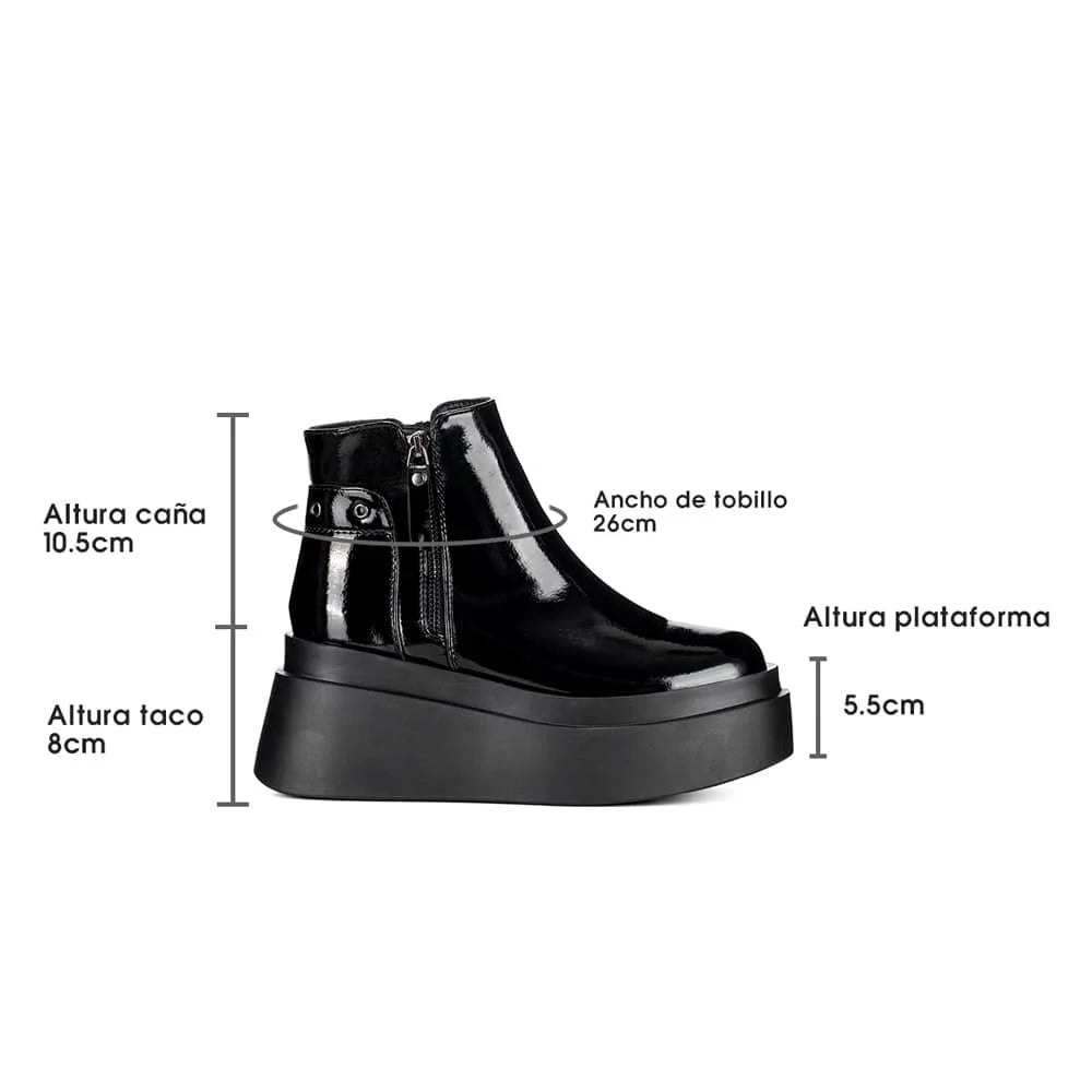 BOTINES PLATAFORMA MUJER NEGRO WEIDE CZY586