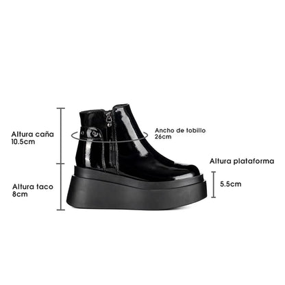 BOTINES PLATAFORMA MUJER NEGRO WEIDE CZY586