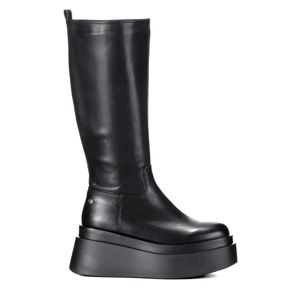 BOTAS PLATAFORMA MUJER NEGRO WEIDE CZY588