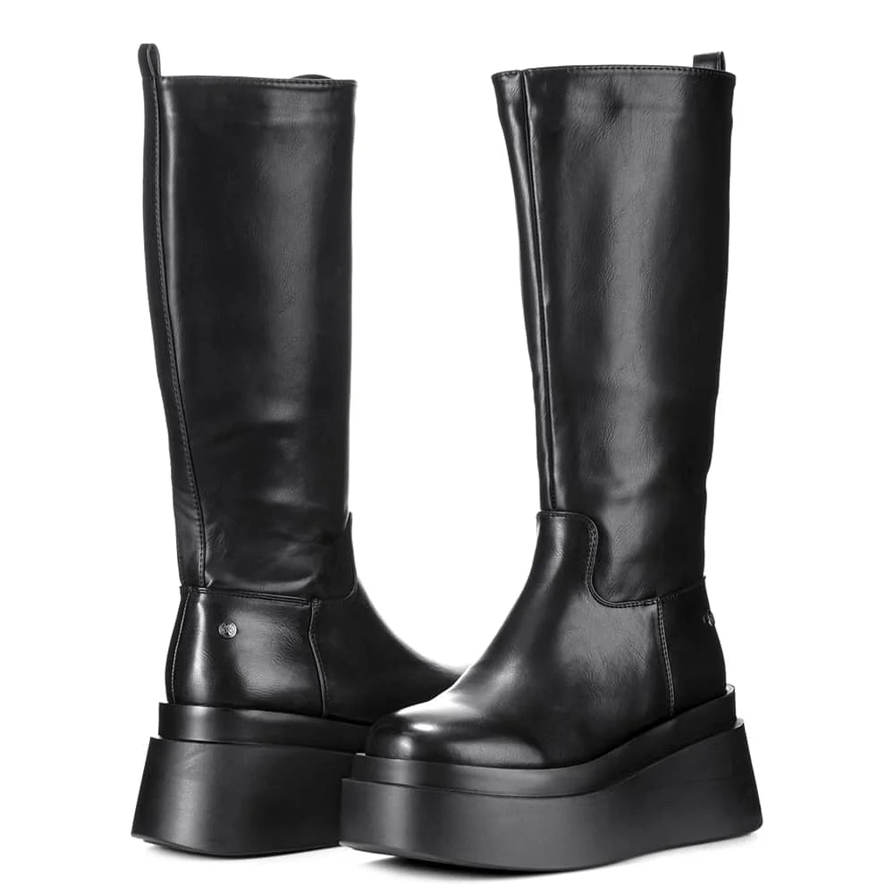 BOTAS PLATAFORMA MUJER NEGRO WEIDE CZY588