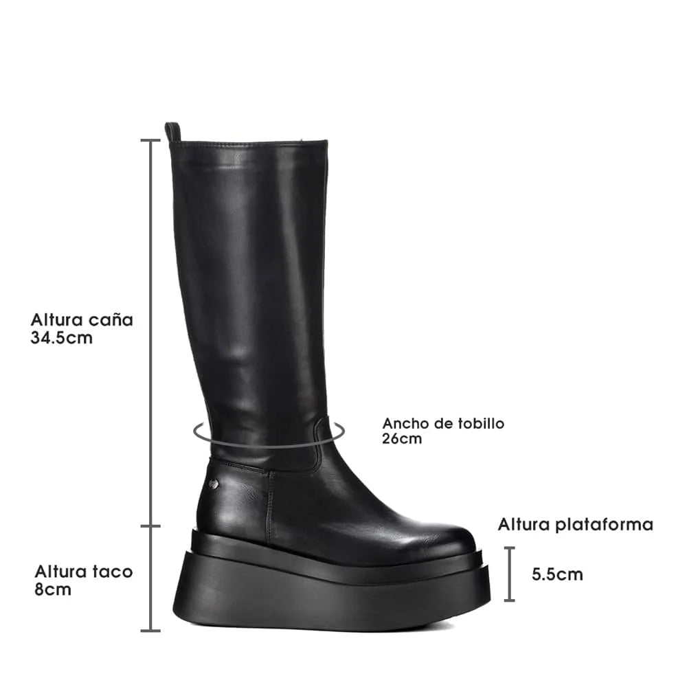 BOTAS PLATAFORMA MUJER NEGRO WEIDE CZY588