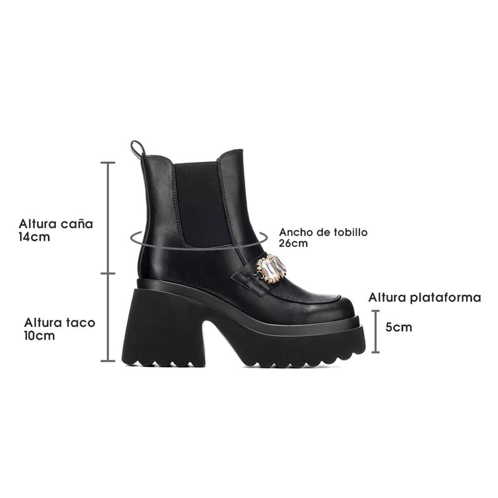 BOTINES TACO MUJER NEGRO WEIDE DH71