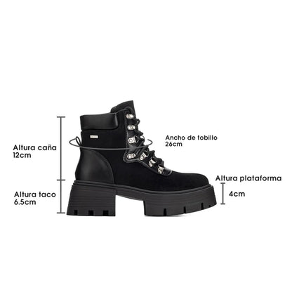 BOTINES PLATAFORMA MUJER NEGRO WEIDE DH73