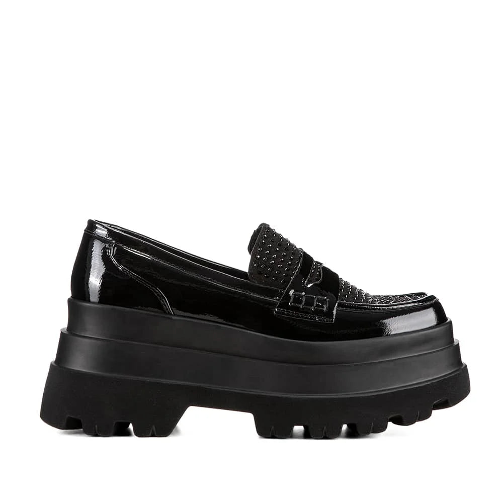 MOCASIN PLANO MUJER NEGRO WEIDE DH77