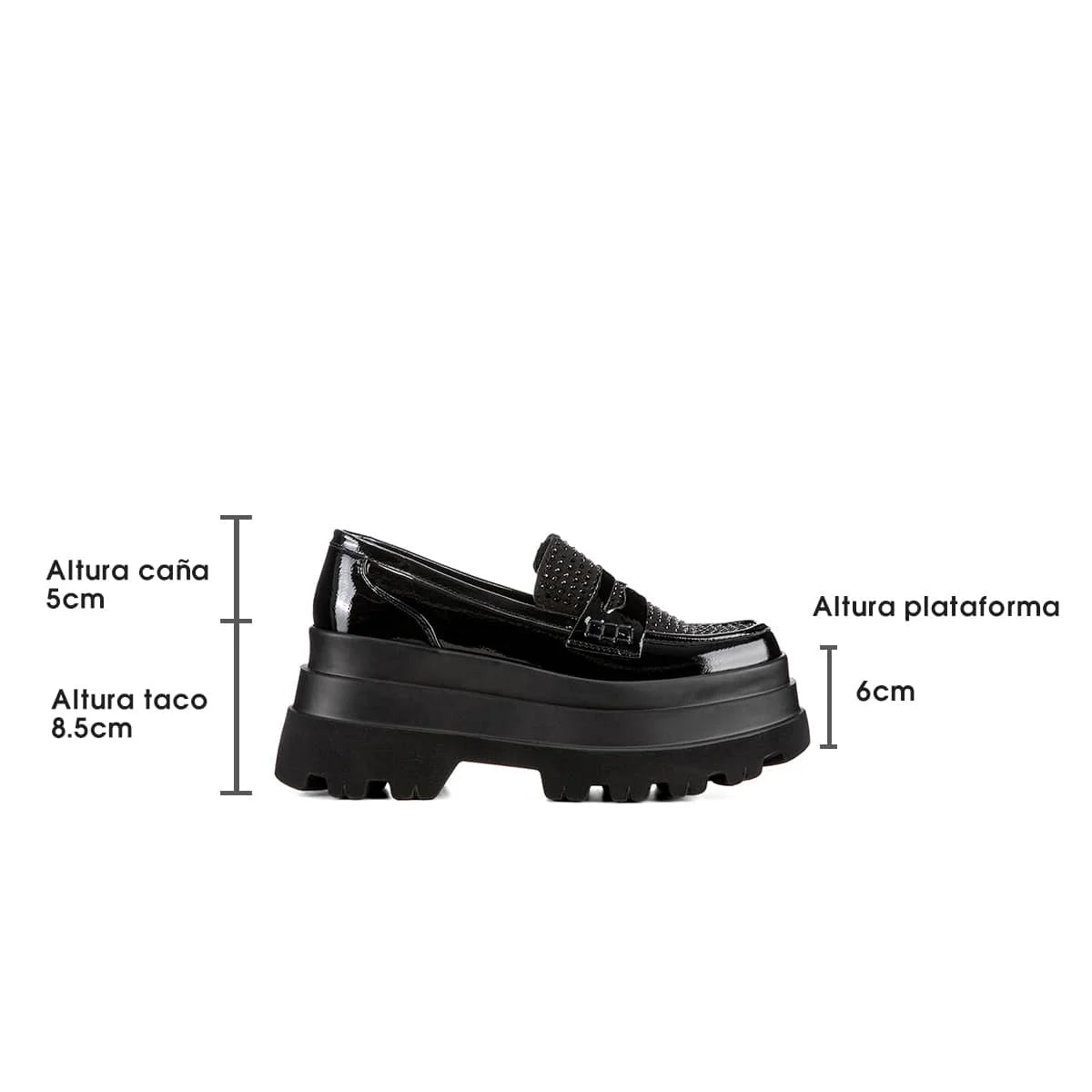 MOCASIN PLANO MUJER NEGRO WEIDE DH77