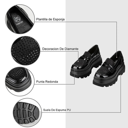 MOCASIN PLANO MUJER NEGRO WEIDE DH77