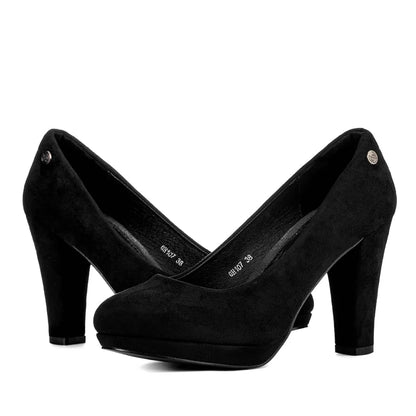 ZAPATOS DE TACO MUJER NEGRO WEIDE GH107