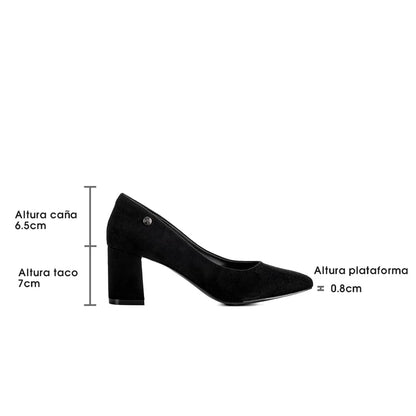 ZAPATOS DE TACO MUJER NEGRO WEIDE GH108